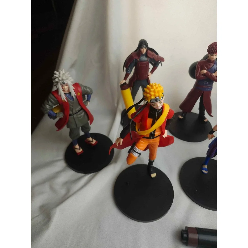 Naruto Shippuden Anime Figure Lot of 9 Sasuke Itachi Kakashi Gaara Jiraiya PVC